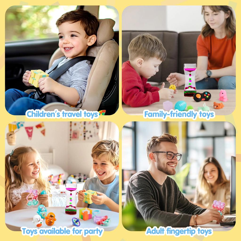 Joyfy 60 шт. Подарки для вечеринок Игрушки-непоседы Сувениры для взрослых на вечеринку Сенсорные игрушки для аутистов Призы для класса Игрушки из сундука с сокровищами Подарки для снятия стресса