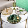 Home Decor Round Storage Tray Tray Containers Light Luxury Creative Storage Trays Plastic Tray Snack Fruit Plate Jewelry Storage