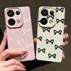 Bowknot Print TPU Leather Texture Soft Case For Xiaomi 13T Pro Poco X7 X6 M6 Pro Redmi Note 14 Pro 13 12 11 Matte Slim Shockproof Phone Cover
