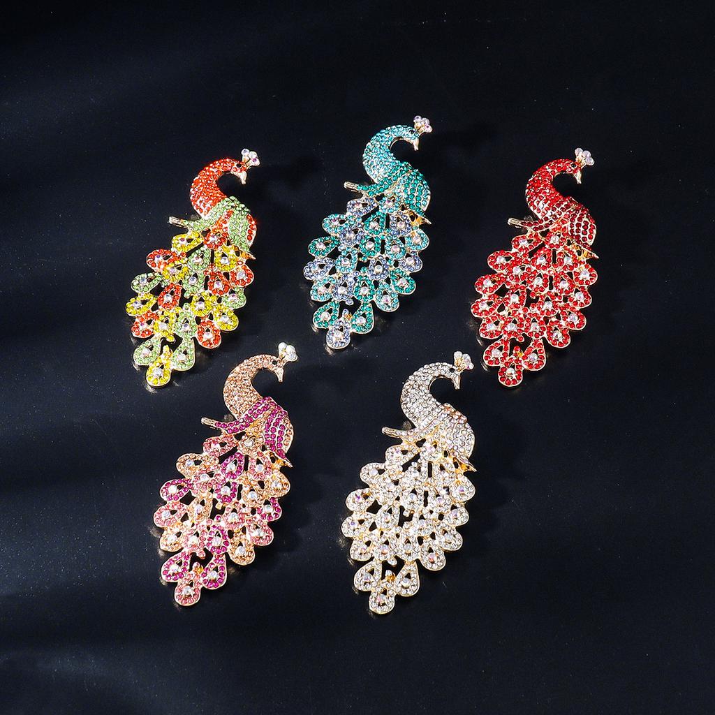 New Exquisite Fashion Peacock Brooch Temperament Elegant Women's High-end Dress Blazer Accessories Pin Corsage