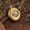 Ретро классические механические карманные часы светящиеся лепестки ажурная откидная крышка ручной завод мужские женские механические карманные часы