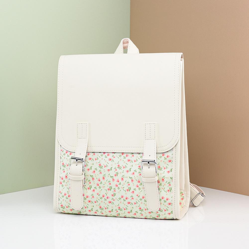 Школьный рюкзак высокого качества, Нишевый дизайн, Рюкзак с мелким цветочным узором, Многослойный рюкзак