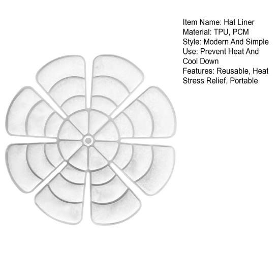 Охлаждающий гель для шапки, пакет со льдом, летний велошлем для езды на велосипеде, вставка для шапки, многоразовая подкладка для снятия жара, мигрени, снятия стресса, охлаждающая подкладка для головы, подкладка для шапки