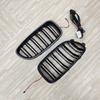 Car Double Line Front Luminous Grille Led Light Racing Grille For BMW 5 Series F10 F11 F18 2010-2017 ABS Black Body Kits Tuning