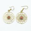 Brass Gold Plated Women's Earring, Natural Gemstone Cabochon Jewelry, Fashion Jewelry, Handmade Earring, Carnelian Earring