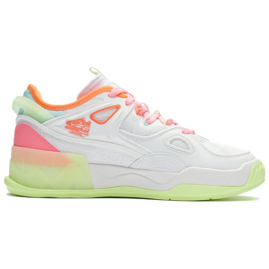 Li Ning CF Flash Star удобные повседневные амортизирующие легкие нескользящие дышащие кроссовки средней высоты женские кроссовки светло-зеленые AGCR290-4