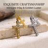 Gold Color Cross Zircon Necklace Minimalist Short Choker for Women Trendy Layering Jewelry Gift