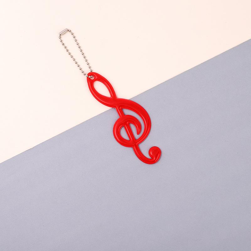 2Pcs Color Music Safety Reflector Reflective Keychains Car Keyrings Charm Bag Accessories for Jacket BackPack Strollers Wheelchairs