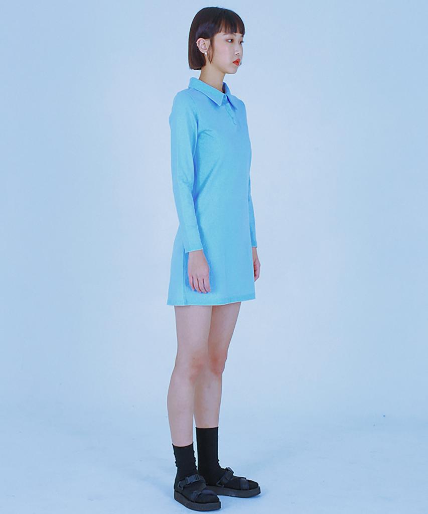 Catharsis Pique Dress (Blue)_S M
