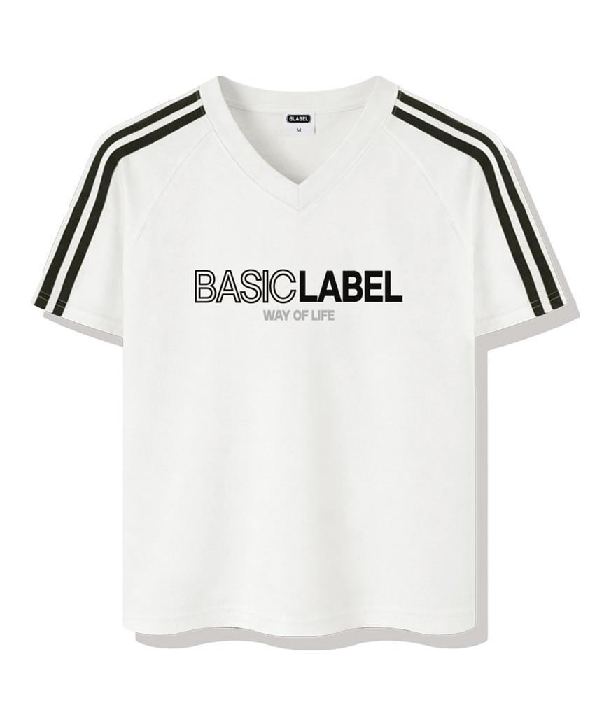 Beijiglabel Onlyway Футболка с V-образным вырезом и короткими рукавами, серия Track, 4 цвета [Blsv_1502]