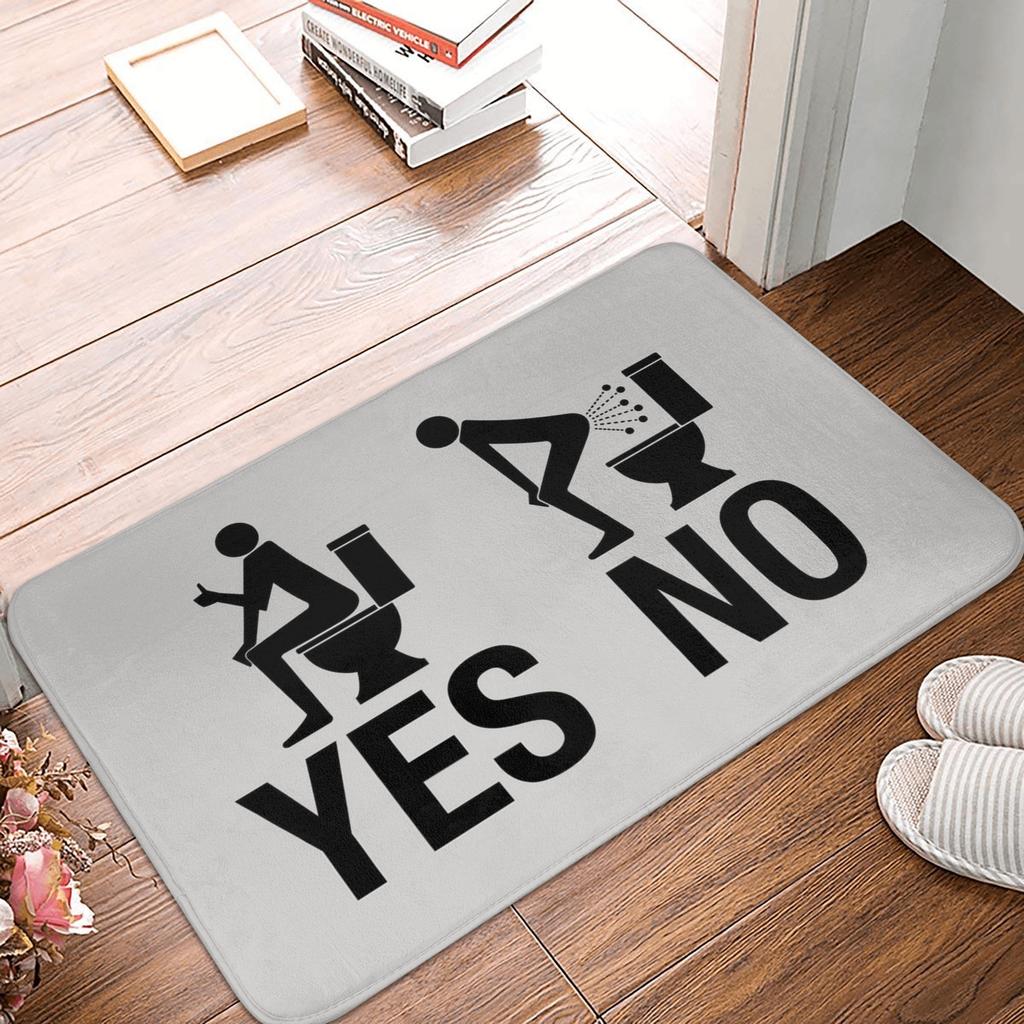 Going To The Toilet Doormat Mat Anti-Slip Kitchen Bath Toilet Rug Carpet