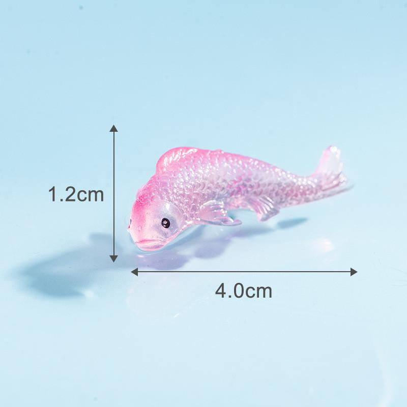 10Pcs/lot Multicolors Koi Fish Animal Miniatures Mini Figurine Fish Tank Fairy Garden Decoration Moss Terrarium Micro Landscape