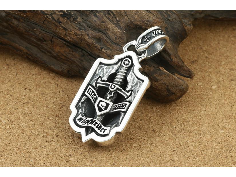 S925 Sterling Silver Lion Head Pendant - Men's Retro Fashion