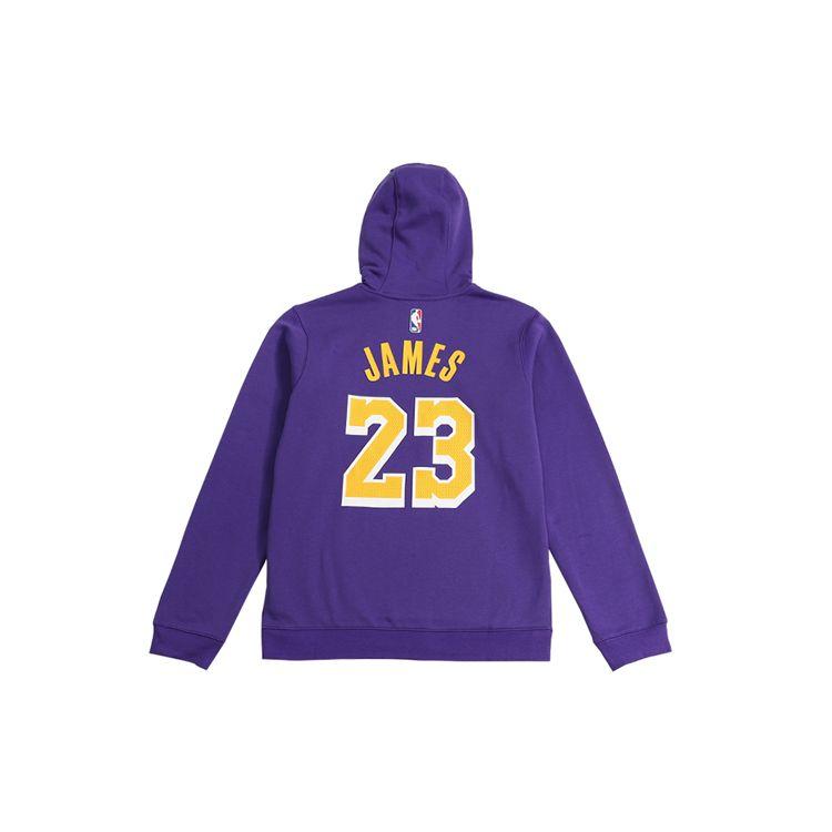 Nike Лос-Анджелес Лейкерс Леброн Джеймс Баскетбольный спортивный флисовый пуловер с капюшоном Мужские топы Фиолетовый AV0401-504