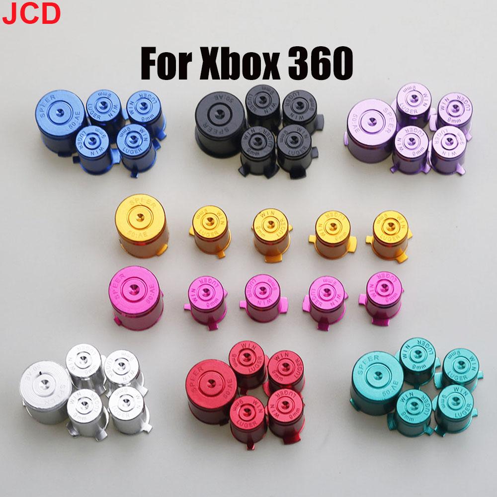 JCD 1Set For Xbox 360 Controller Buttons Aluminium Alloy Metal ABXY Bullet Button Cap Gamepad Replacement Accessories