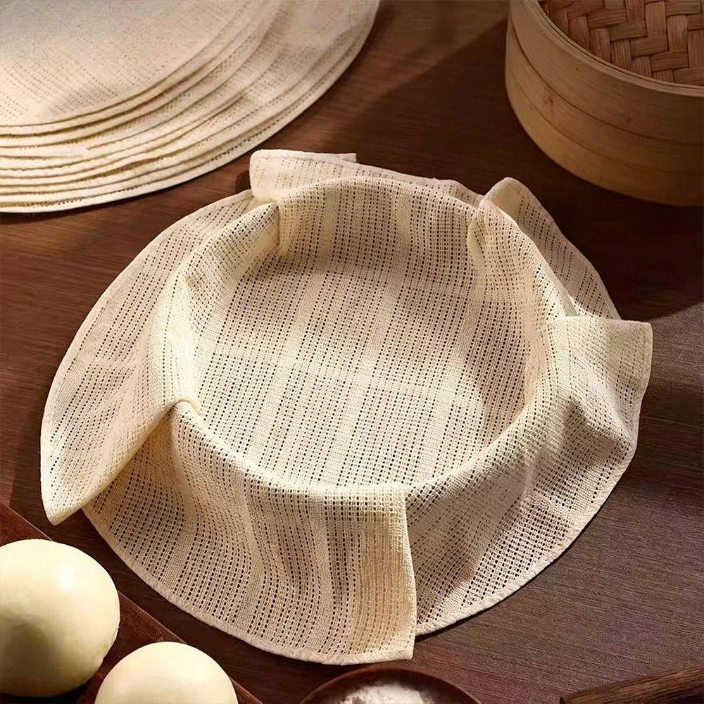 Non-stick Steaming Liner Cotton Steamer Mat New Round Steamer Cloth Rice Steaming