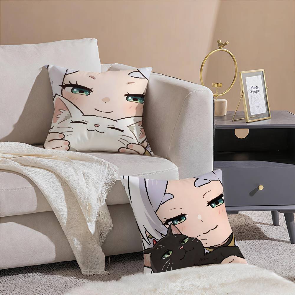 F-Фрирен, за пределами конца путешествия-MT Милая наволочка Печать Наволочка Гостиная Диван Подушка Чехол Спальня Комната Декор