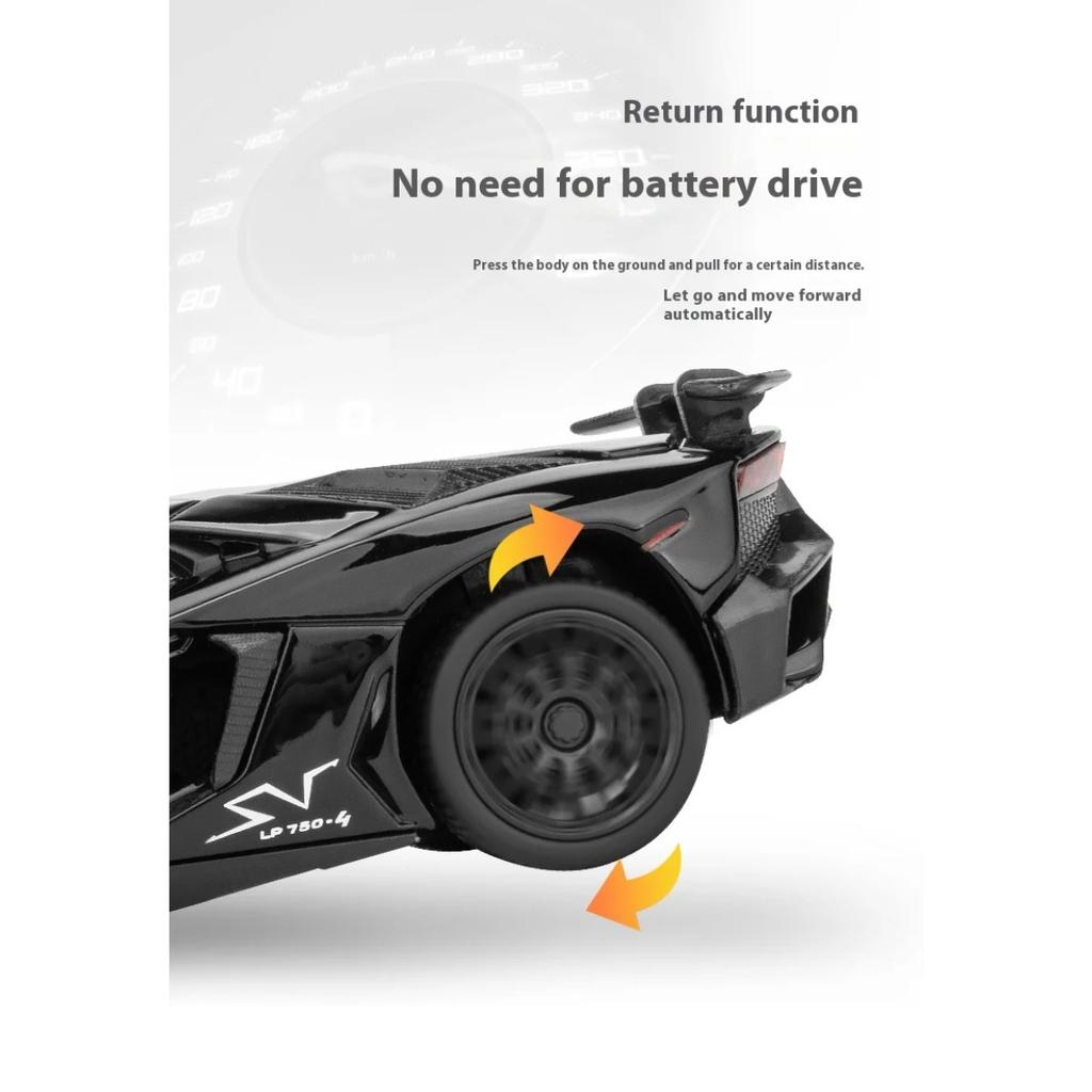 Спортивная модель Lamborghini LP750, масштаб 1/32, из сплава, с детализированным салоном, крутыми световыми и звуковыми эффектами, изысканное настольное украшение