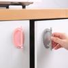 2pcs Self-adhesive Plastics Cabinet Handles Knobs Bedroom Kitchen Bathroom Wardrobe Drawer Closet Multi-functional