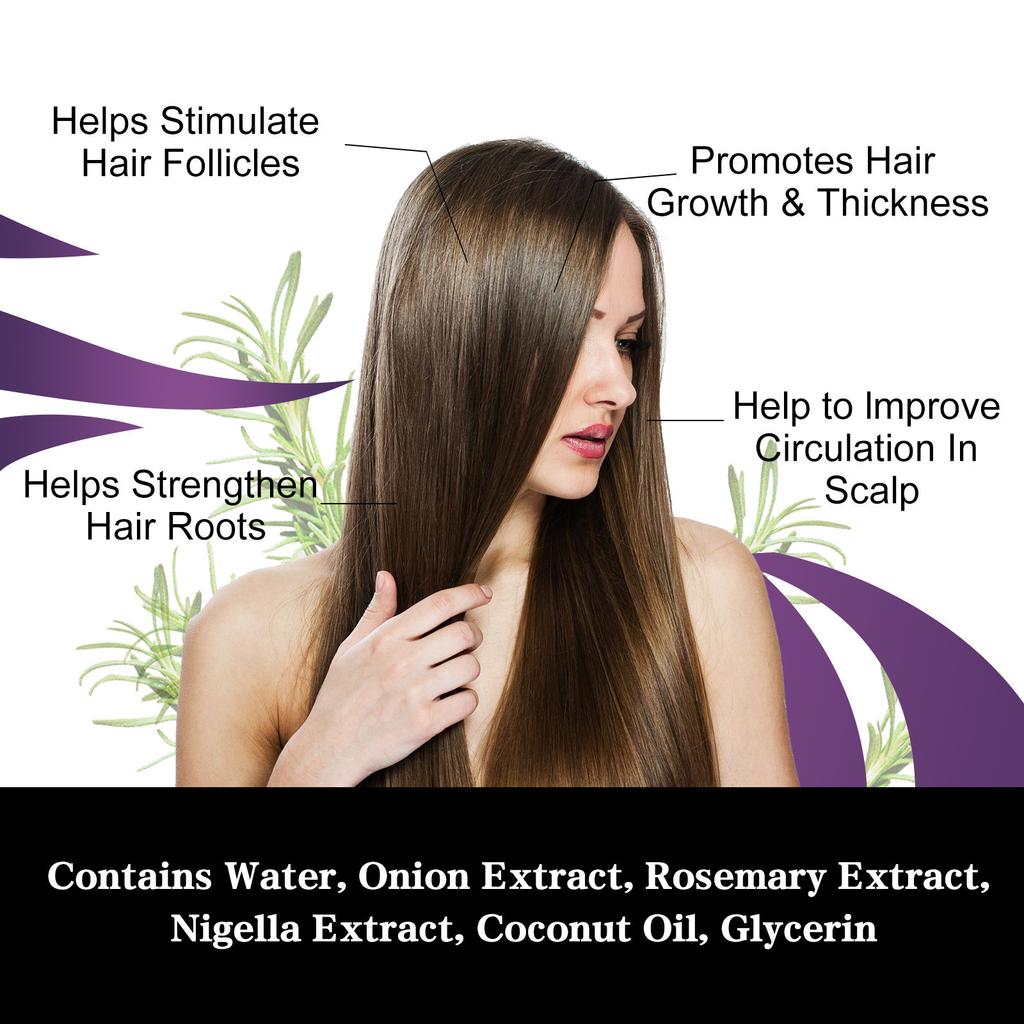 Onion Rosemary Hair Spray Nourishing Scalp Smooth Shine Hair Care Mist