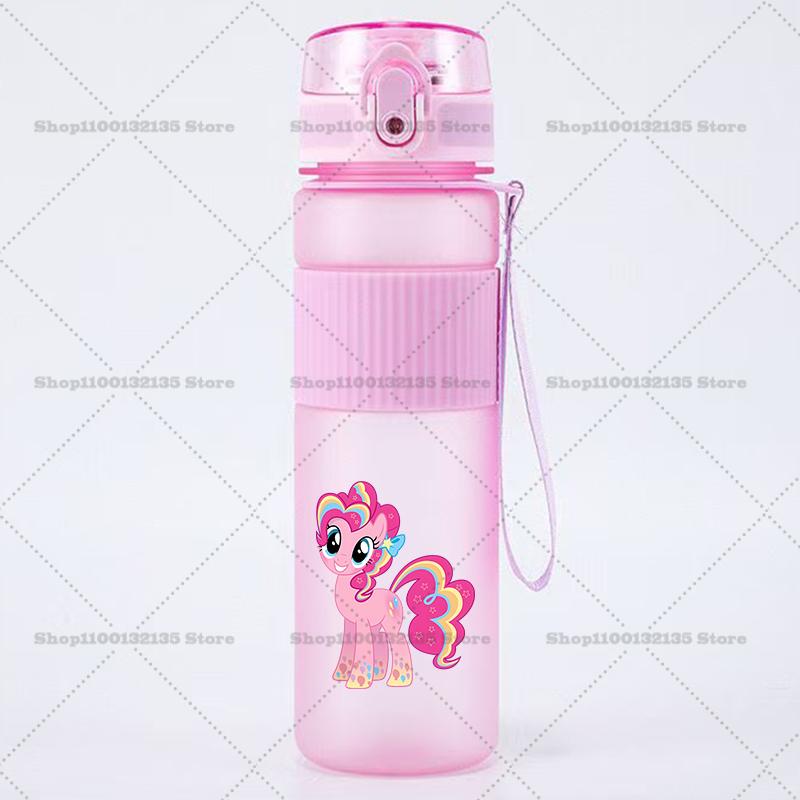 My Little Pony Девочки Спортивная Бутылка для Воды Аниме Мотивационная Герметичная Портативная Многоразовые Стаканы Для Путешествий на Открытом Воздухе Тренажерного Зала Кувшины Подарок 550 мл Безопасно для Детей