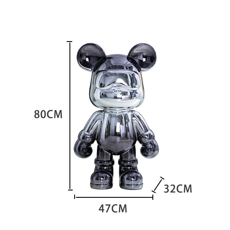 Креативная тумба под телевизор BE@RBRICK: Стильное напольное украшение в виде медведя с функцией копилки, простой декор для гостиной.