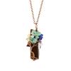 Tree Of Life Design Crystal Tree Of Life Irregular Crystal Crushed Stone Pendant  Gift For Women