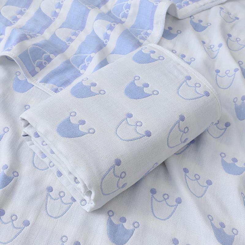 Newborn Jacquard Six-Layer Gauze Bath Towel and Summer Blanket for Babies and Toddlers.