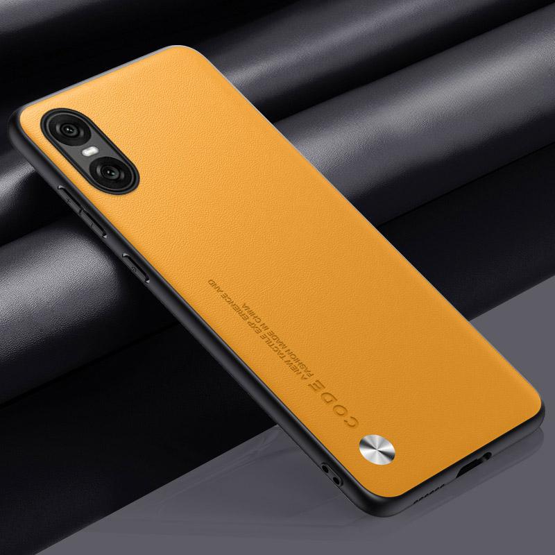 Plain PU Leather Case for Sony Xperia 10VI 1VI Matte Back Cover Silicone Shockproof Soft Edge Protection Phone Cases for Xperia 10 1 VI 5V 10v 1v