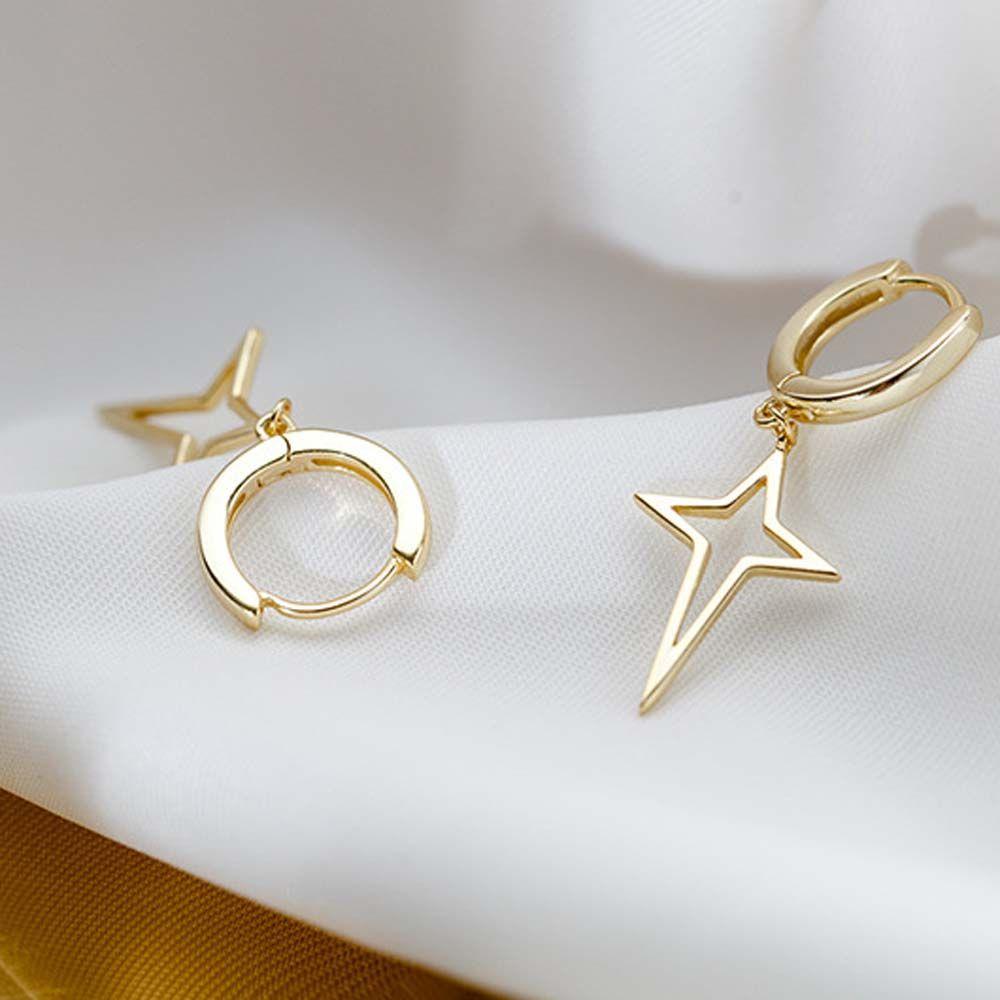 Jewelry Silver Color Ear Studs Black Women Earrings Hoop Earrings Dangle Earrings Korean Style