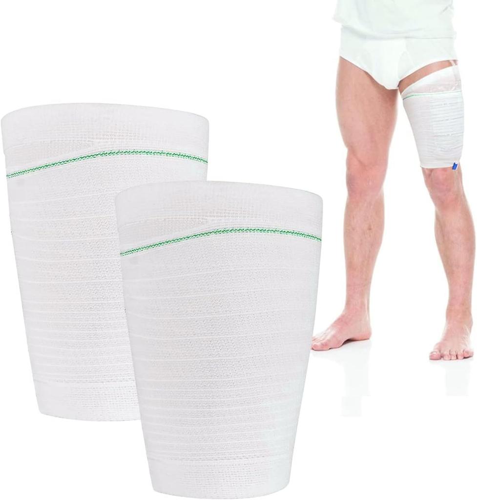HANSILK Catheter Leg Bag, 2 Pcs Professional & Washable Catheter Leg Bag Holder Stitched Wrapped Convenient Urine Bag Designed for the Incontinent