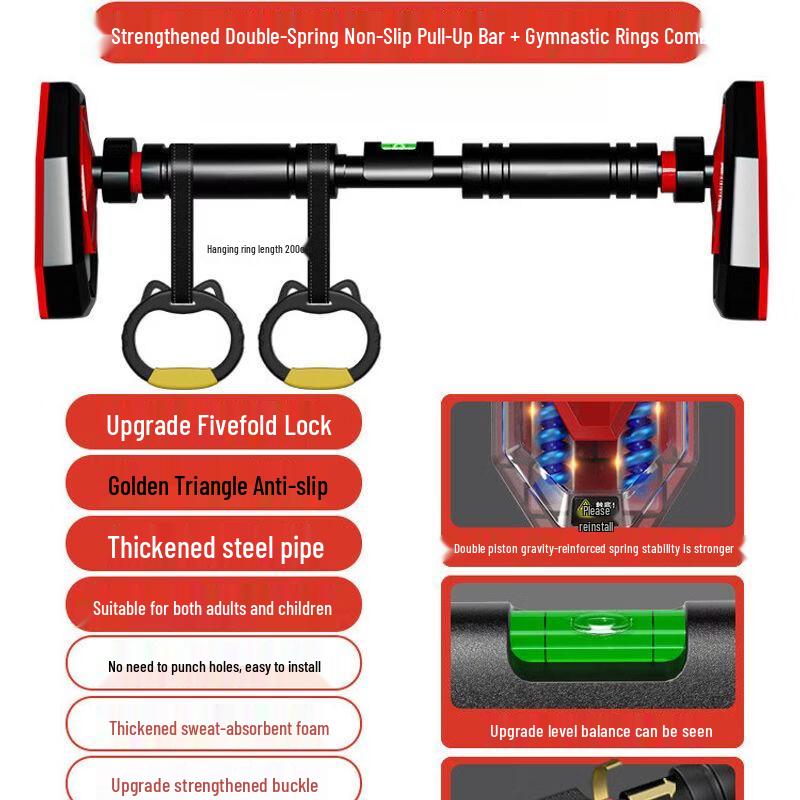 Punch-Free Doorframe Pull-Up Bar for Kids