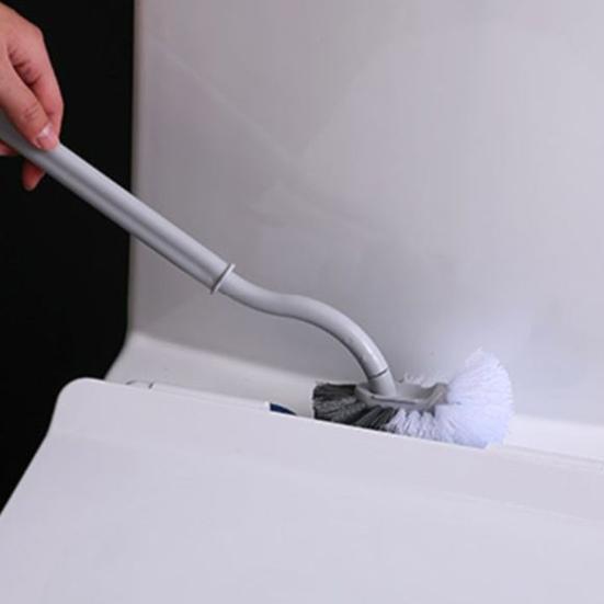 Длинная ручка для унитаза S-образная щетка для унитаза с сильной очисткой, настенное крепление