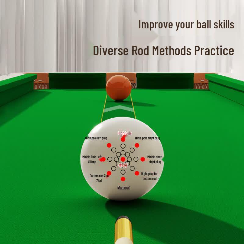 JINGGENG Home Foldable 2.2m Chinese Eight-Ball Billiard Table
