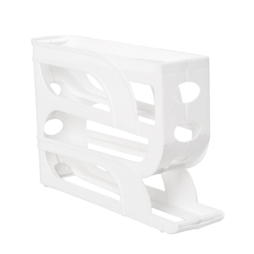 3 Layer / 4 Layer Egg Roller Rack Large Capacity Egg Organiser New Refrigerator Egg Storage Box