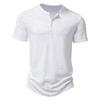 Men's Short-sleeve T-shirt Henley Collar Summer Casual Solid Color T Shirt for Men Polo High Quality Mens T-shirts