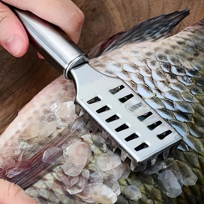 Stainless Steel Fish Scale Scraper, Household Fish Scale Remover, Efficient Fish Scale Planer, Kitchen Fish Cleaning Tool, Durable Fish Scale Brush