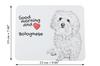 Bichon Bolognese, Bolo, Botoli, Bottolo - mouse pad with print, personalized dog-themed mouse pad, unique gadget for an office worker by Art-Dog brand