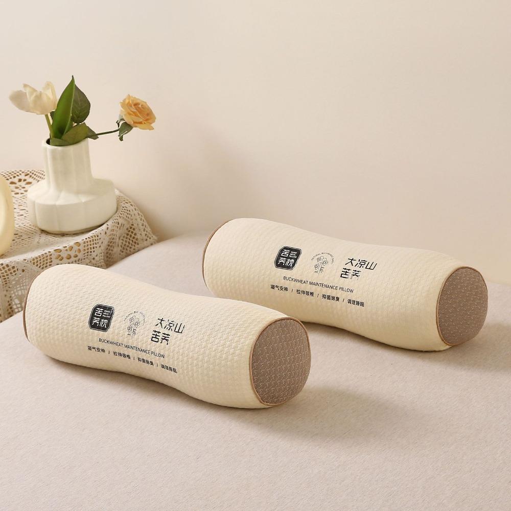 Breathable Buckwheat Husk Cervical Pillow Triangular/Cylindrical Sleep Pillow Adult