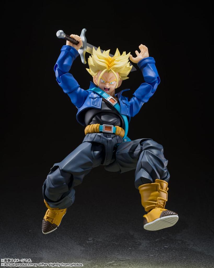 TAMASHII NATIONS Dragon Ball Z Супер Сайян Транкс, 140 мм, ПВХ АБС, Раскрашенная экшн-фигурка S.H.Figuarts - Мальчик Будущего- (Переиздание) приблизительно. &