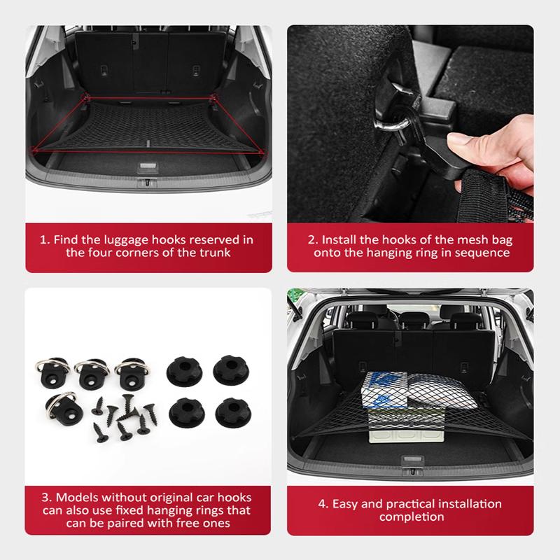 Car Trunk Net For Suzuki Jimny Sierra 2018~2024 JB64W JB74W Wear-resistant Nylon Elastic Storage Nets Accessories 2019 2020 2021