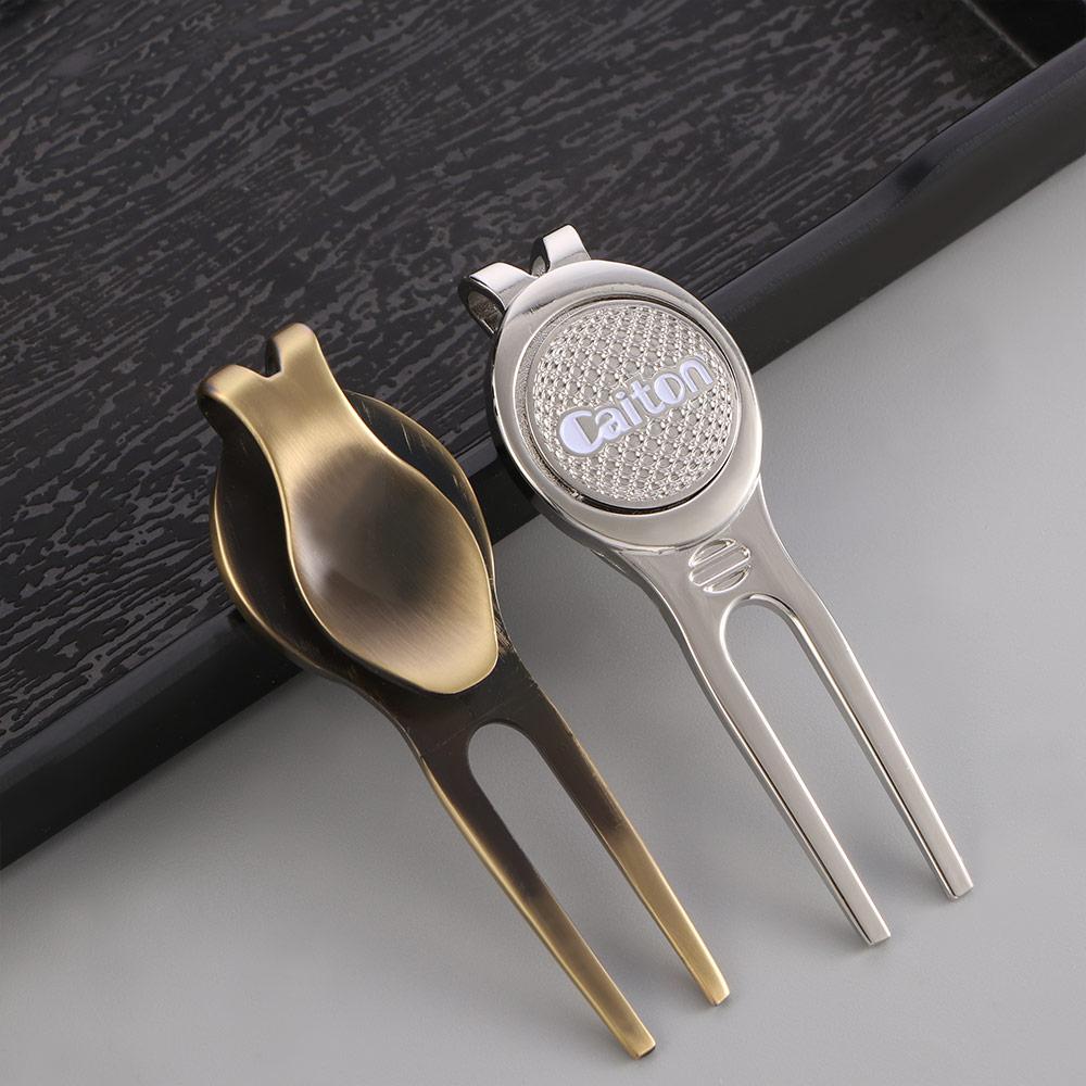 for Golfer Putting Green Fork Silver Golf Divot Tool Golf Marker Pitch Golf Pitchfork Ball Fork