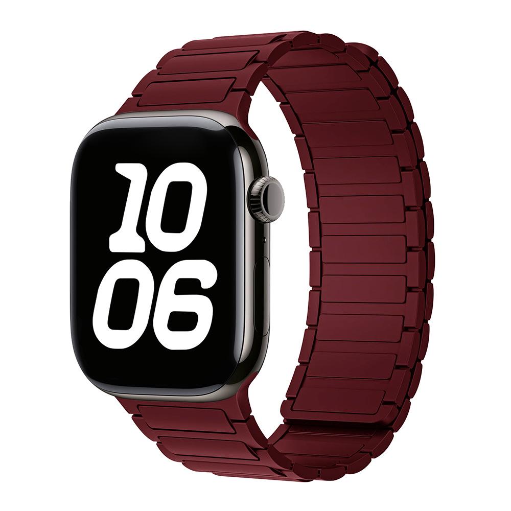Силиконовый магнитный ремешок для часов Apple Watch Серии 1-11, Ultra 1-3, SE3