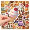 50Pcs/Set 3D Delicious Food . Afternoon Tea Dessert Stickers DIY Fashion Waterproof Doodle Decals Stickers (2 Styles)