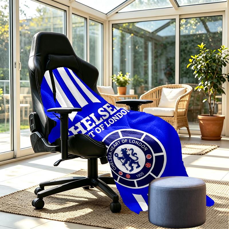 Плед Chelsea F.C. - Мягкий и Удобный, для Спальни, Путешествий, Дивана, Домашнего Декора - Подарок на День Рождения, Рождество для Друга