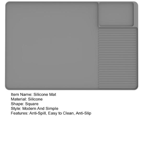 Силиконовый коврик для кофе 24''x16'', непроливающийся коврик для кофейного бара, термостойкий коврик для сушки посуды, шумоподавление, амортизация, аксессуары для кофейного бара