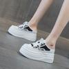 Весна Лето Новая Мода Увеличивающие Рост Кроссовки Баотоу Полуботинки Для Улицы Толстая Подошва Повседневные На Шнуровке Теннисные Кеды