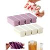 Silicone Ice Cube Tray with Lid, Easy-to-Separate Ice Cubes for Drinks, Snacks, Tea, and Alcohol, Durable and Freezer-Safe