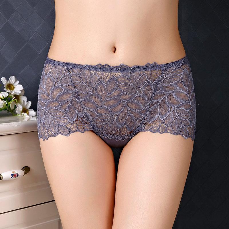 Large Size Panties Sexy Lace Women's Hollow Out Underpants High Waist Cotton Crotch Briefs Boyshorts for 100kg