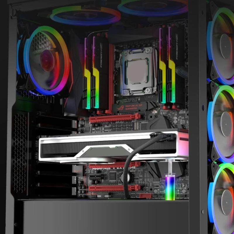 Подставка для видеокарты Кронштейн для видеокарты 5V 3Pin ARGB Держатель GPU Аксессуары для корпуса настольного ПК Кронштейн для поддержки GPU